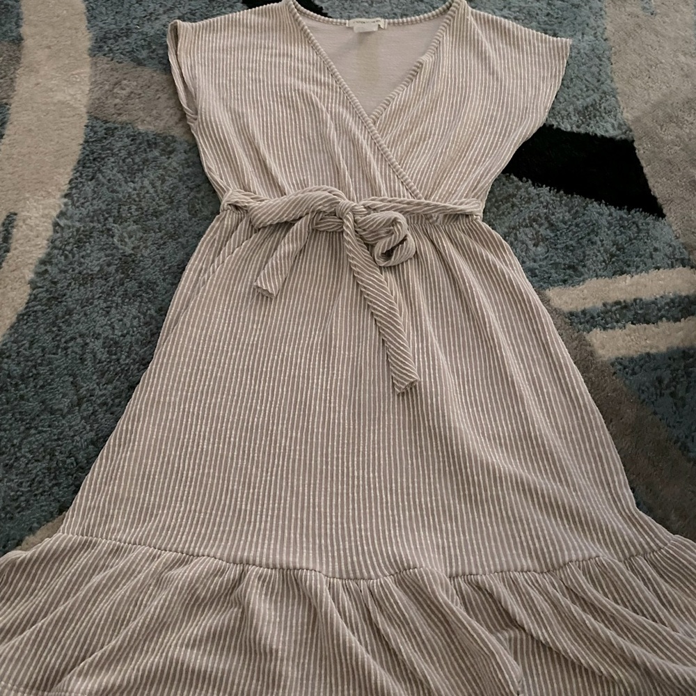 Mauve and white dress